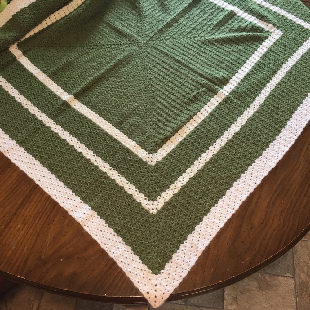 “Olive” You😁Hand Crocheted Baby Blanket - Picture 3 of 6